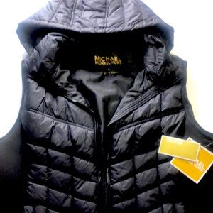 Black Michael Kors fall/winter fleece jacket XL